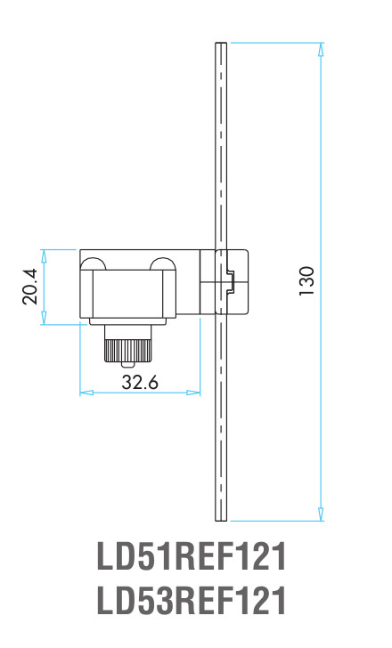 EMAS – Габаритные размеры наконечника концевого выключателя L51K23REM121