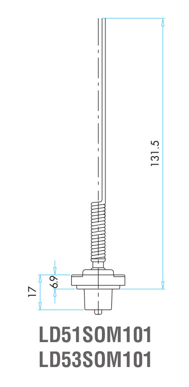 EMAS – Габаритные размеры наконечника концевого выключателя L51K23SOM101