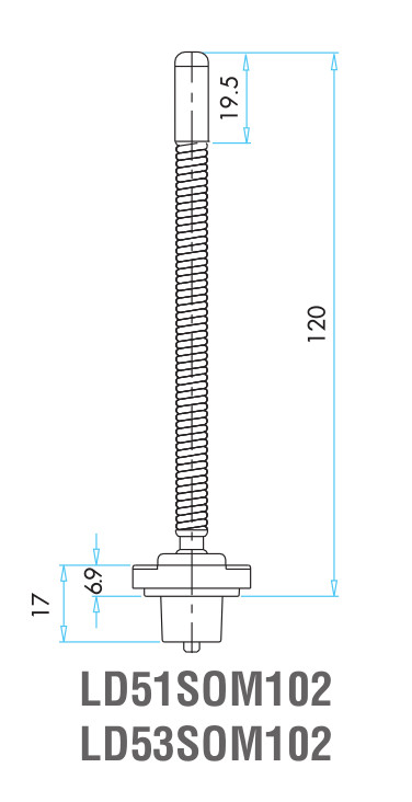 EMAS – Габаритные размеры наконечника концевого выключателя L5K13SOM102
