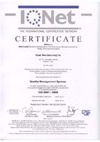 ISO 9001: 2008 Сертификат (IQ Net) (Сертифицирован DQS)