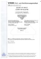 Сертификат на утвержденное место производства (Сертифицирован VDE)