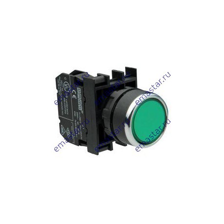EMAS - Кнопка с подсветкой неон зеленая B131DY