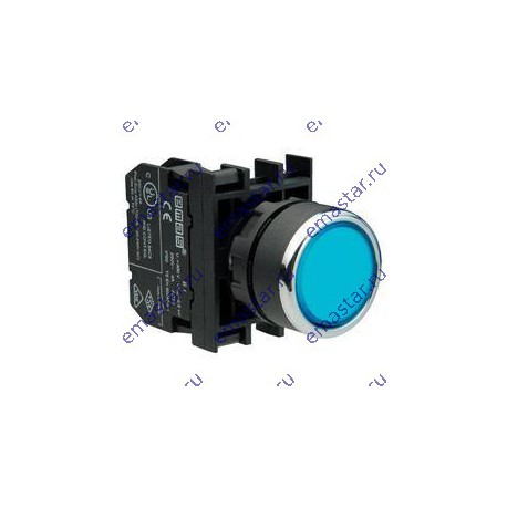 EMAS - Кнопка нажимная круглая синяя B200DM