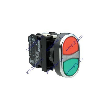 EMAS - Кнопка сдвоенная красно-зеленая (1НО+1НЗ)