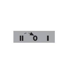 Табличка "2-0-1" со стрелкой возврата из 2 в 0 - 8 мм. Артикул: BЕТ08-201ОК