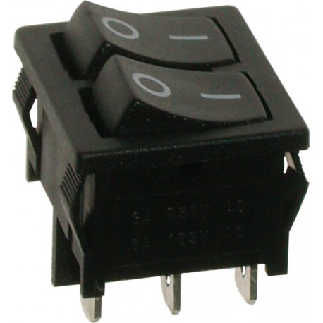 EMAS ► Выключатель черный без подстветки ON-OFF (16A/250VAC) 4P – Артикул: A12H