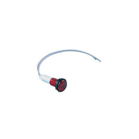 EMAS ► Сигнальная арматура Ø 10мм c красным светодиодом 230 В и силиконовым кабелем – Артикул: S100LK