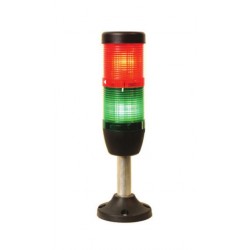 EMAS ► Сигнальная колонна Ø50 мм. Красная, зеленая 24 V DC, светодиод LED - Артикул: IK52L024XM03