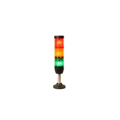 EMAS - Сигнальная колонна Ø 50 мм. Красный, жёлтый, зелёный 24 V DC, стробоскоп Flash - Артикул: IK53F024XM03